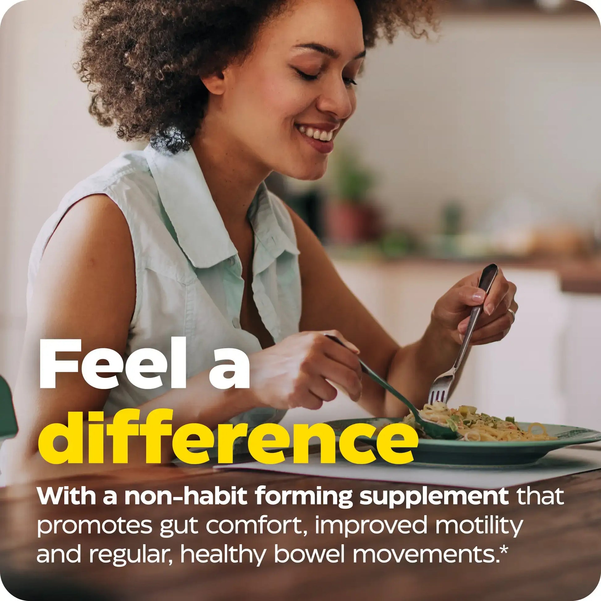 This image shows how you can feel a difference with Gut Motility.
