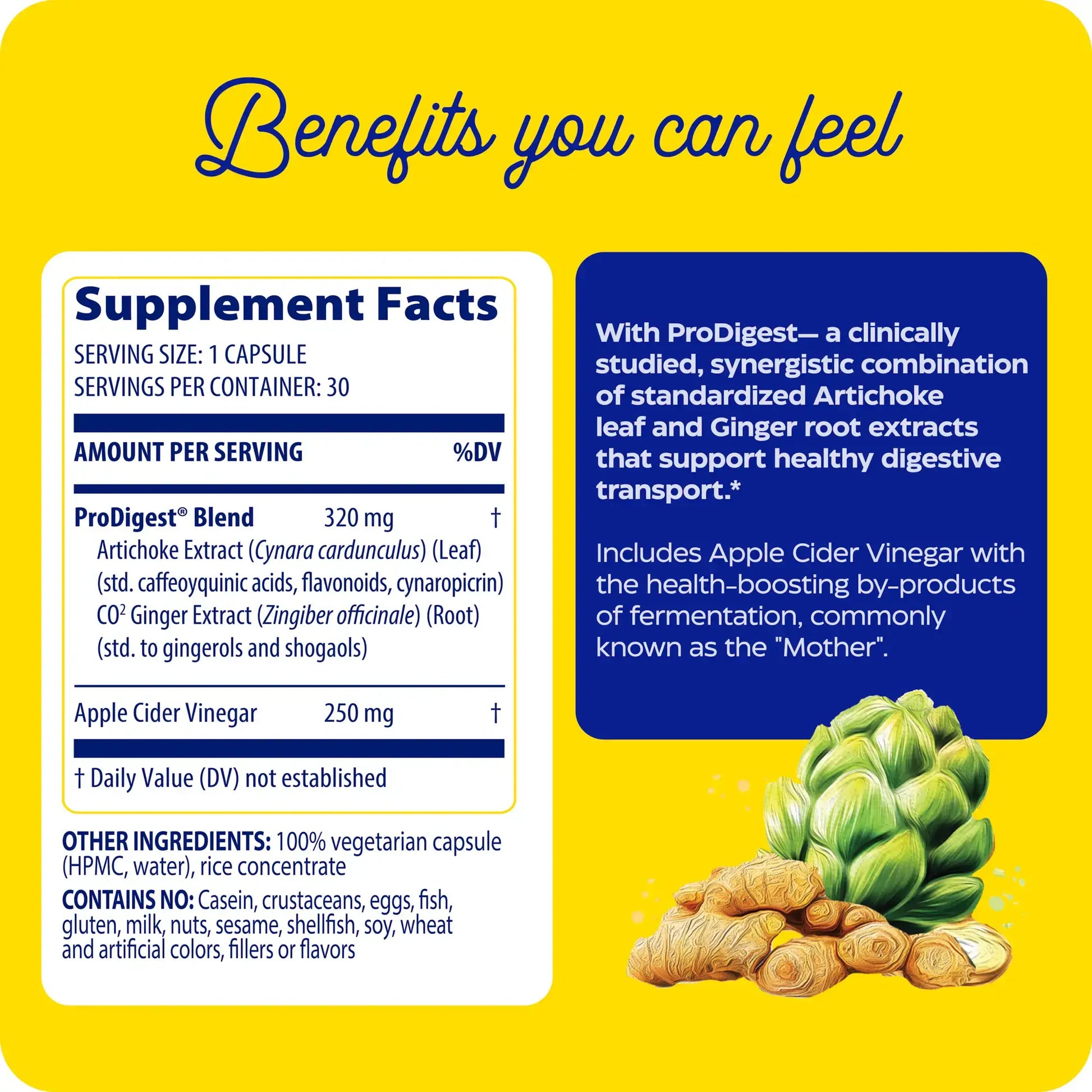 This image shows the supplement facts for Gut Motility.