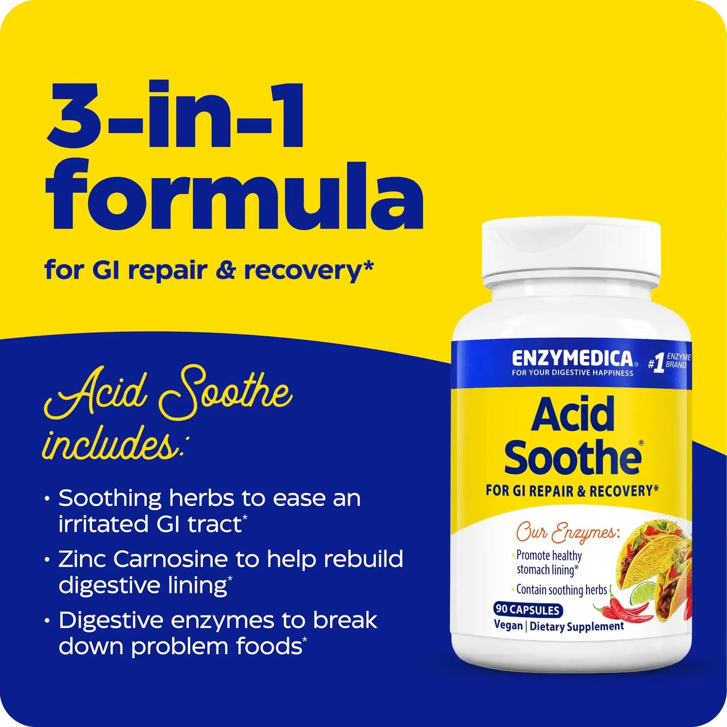 3-in-1 formula for Acid Soothe.