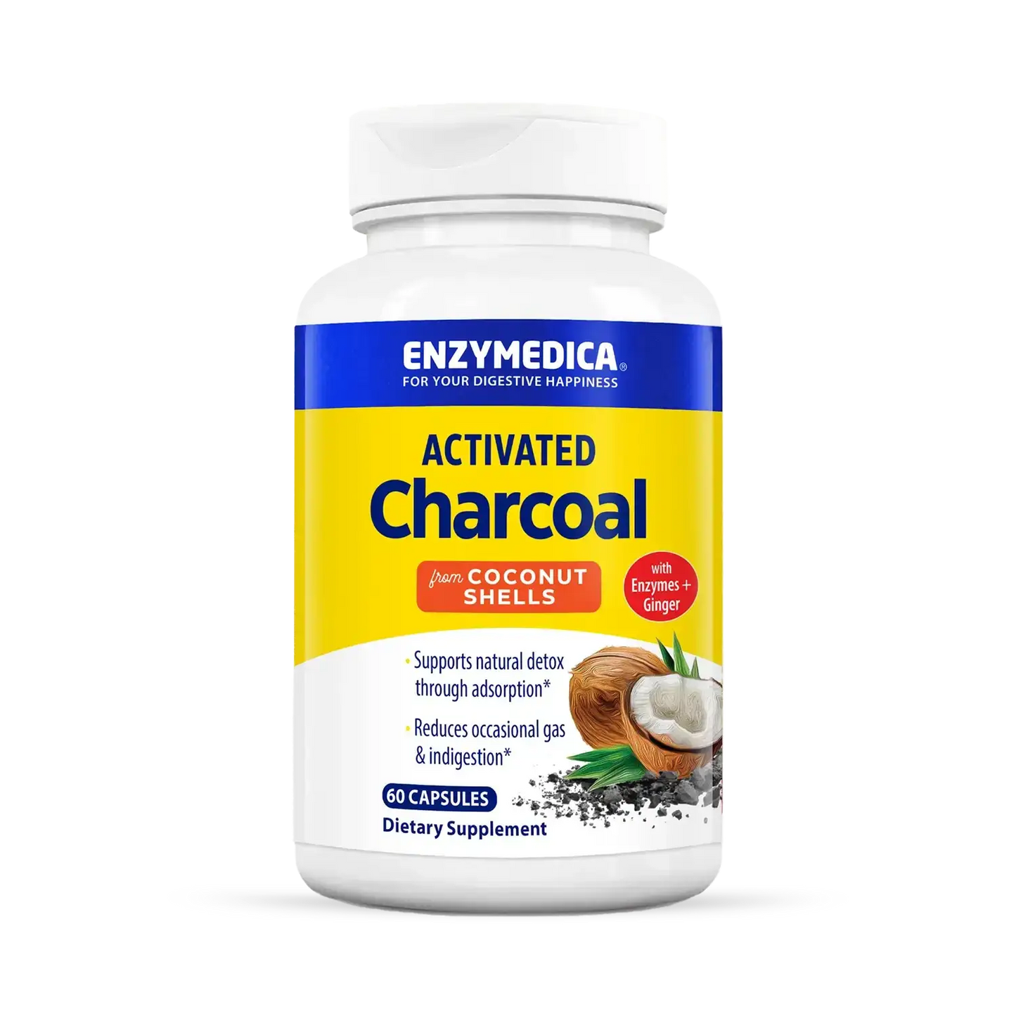 This image shows the 60-count bottle of activated charcoal.