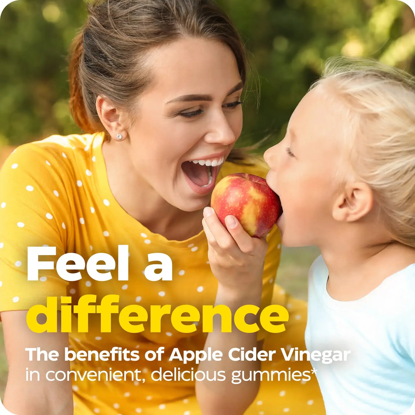 This image shows how you can feel a difference with Apple Cider Vinegar Gummies.