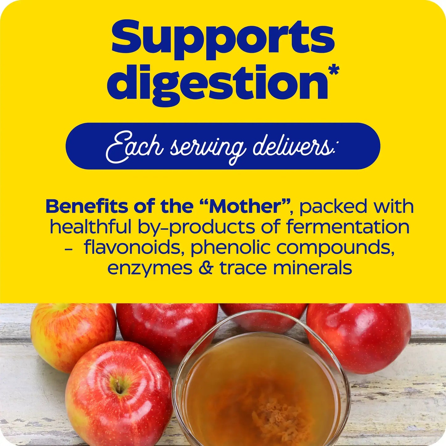 This image shows what each serving delivers of Apple Cider Vinegar.