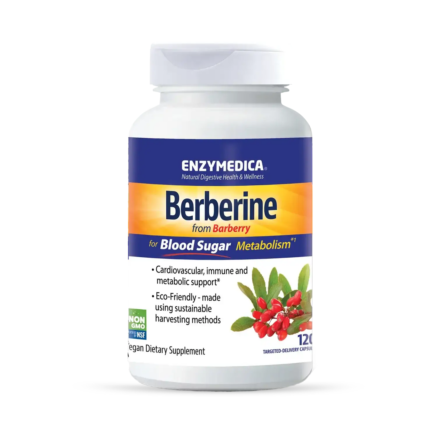This image shows the 120-count bottle of Berberine.