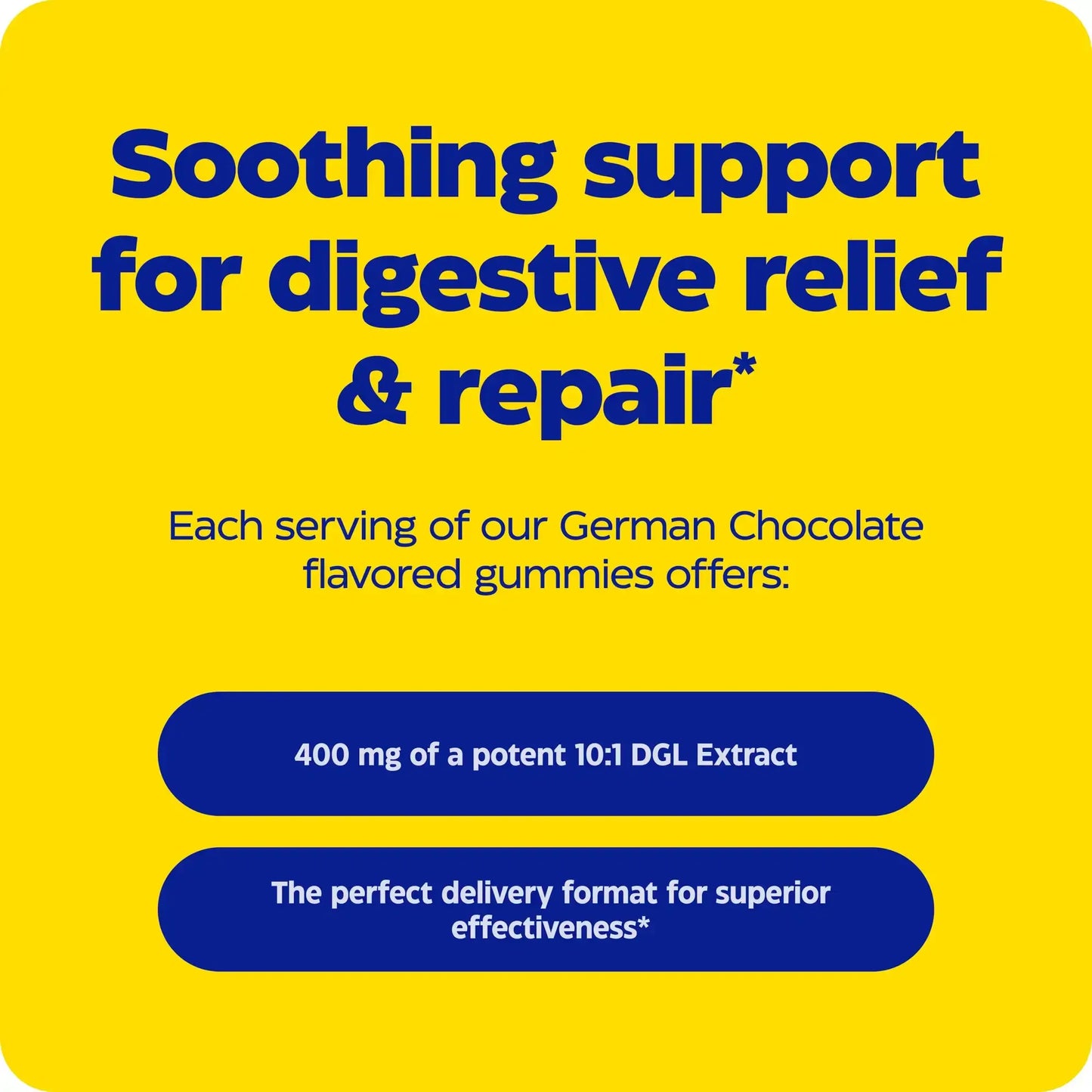 This image shows an infographic for DGL Gummies.