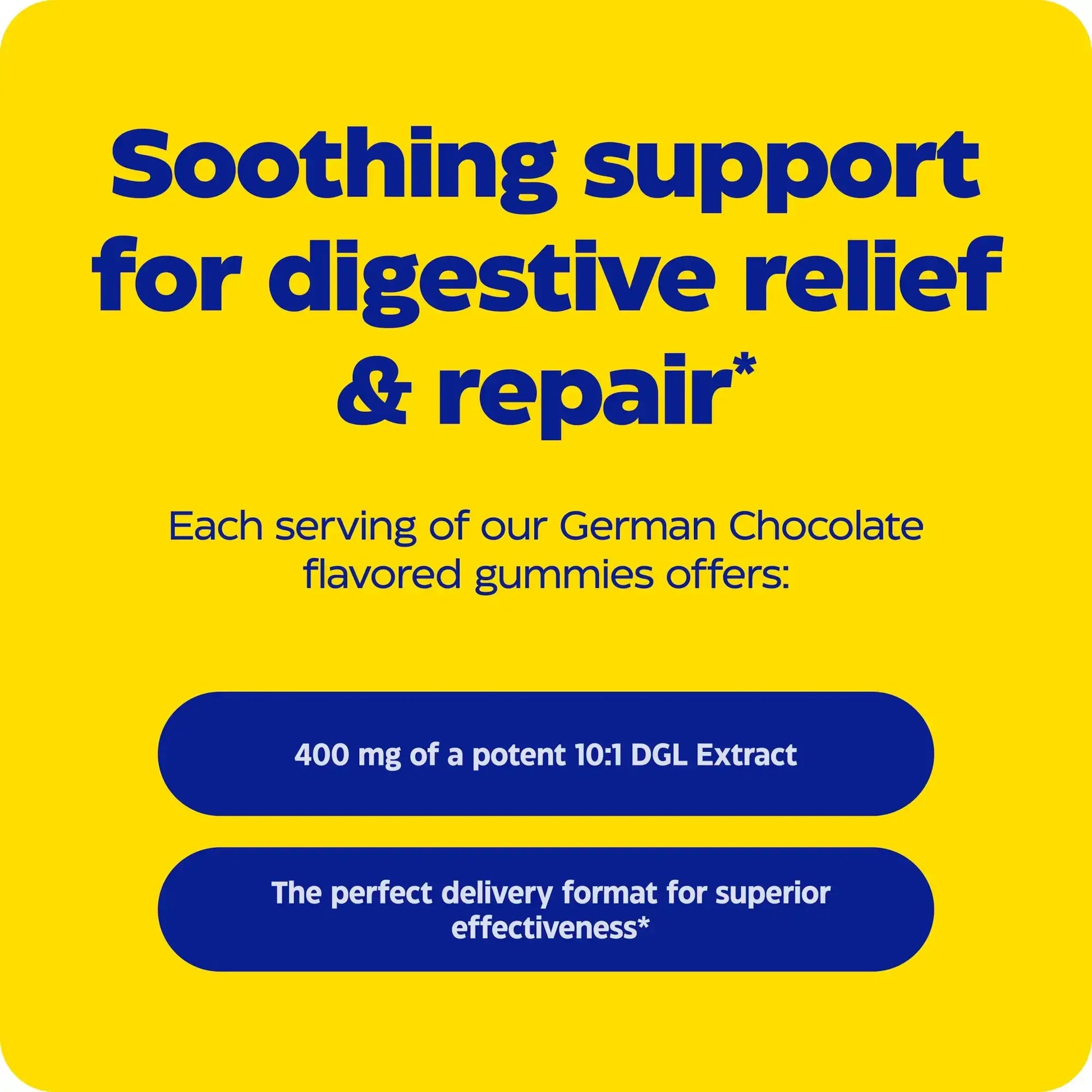 This image shows an infographic for DGL Gummies.