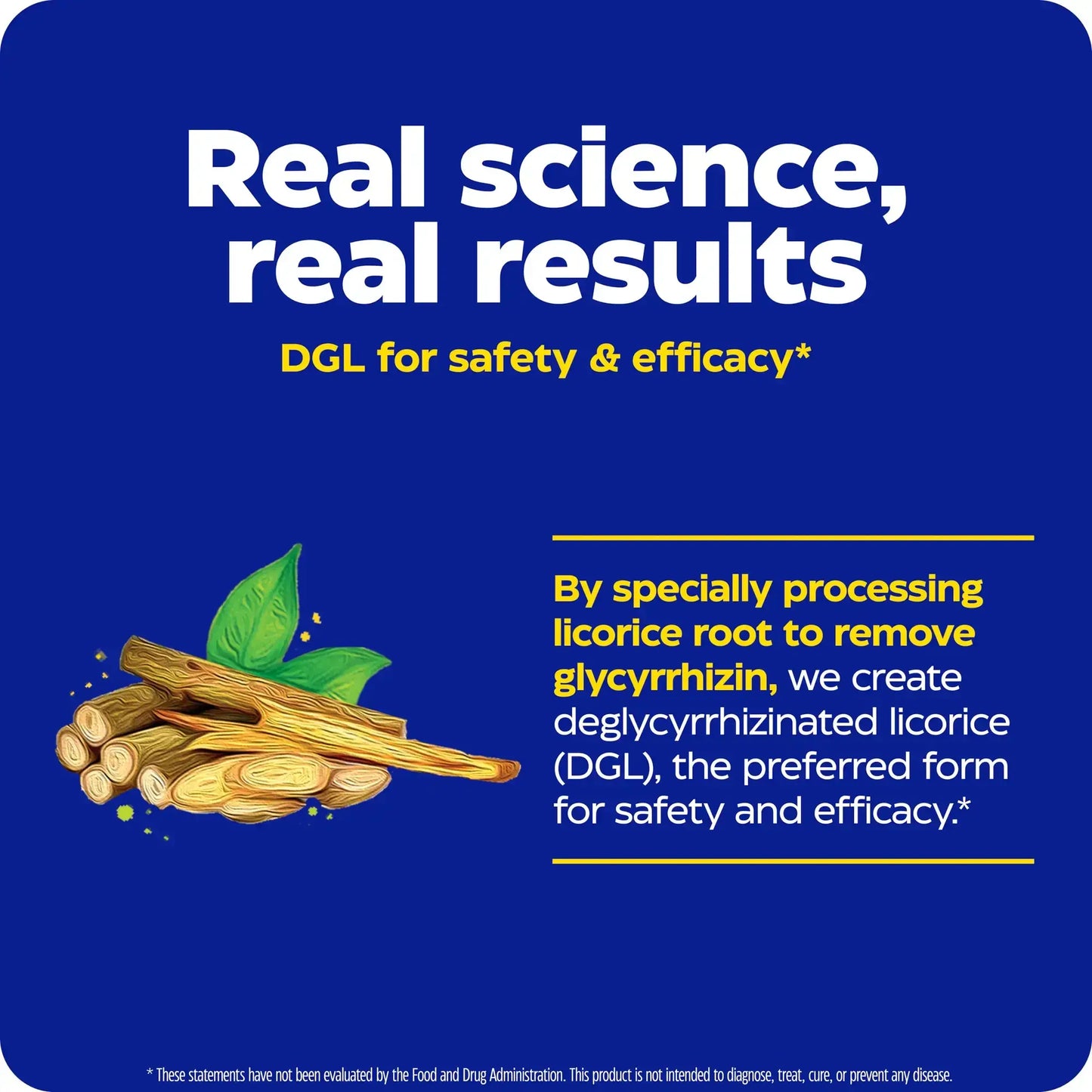 This image shows the real science and real results of DGL Gummies.