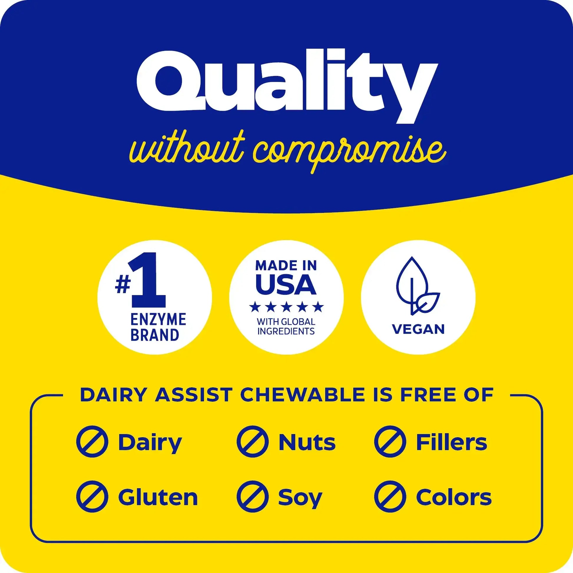 This image shows quality without compromise of Dairy Assist Chewable.