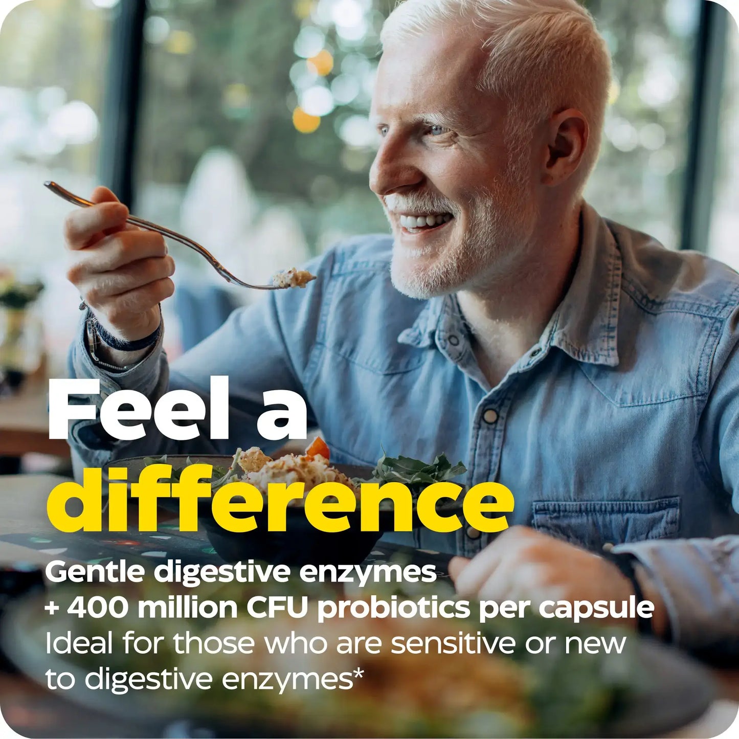 This image shows how you can feel a difference with Digest Basic Probiotics.