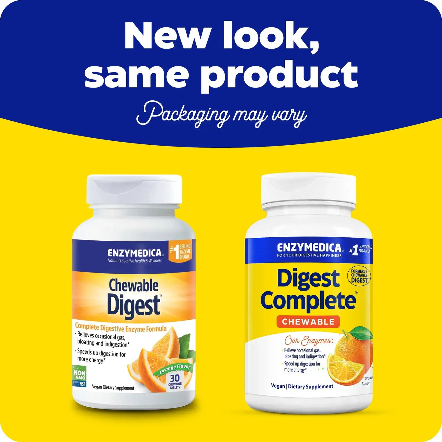 This image shows the new look for Digest Chewable.