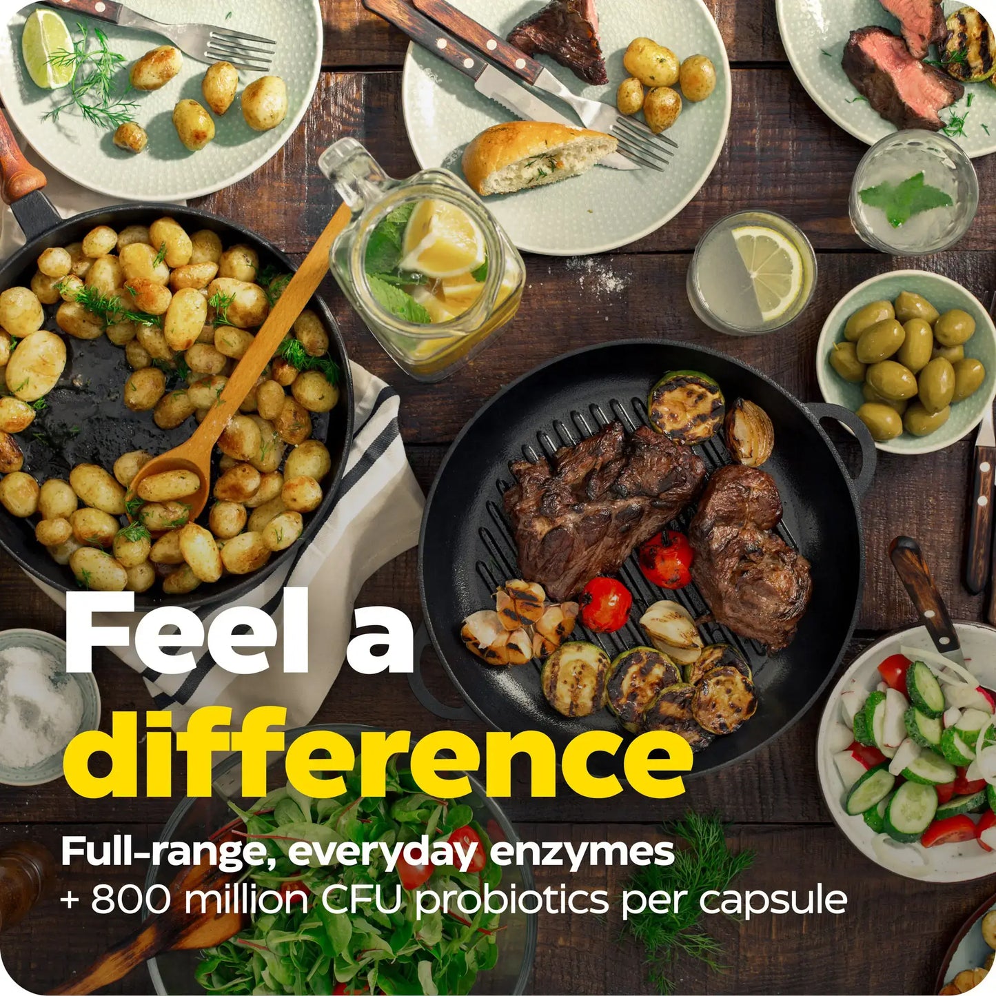 This image shows how you can feel a difference with Digest Complete Probiotics.