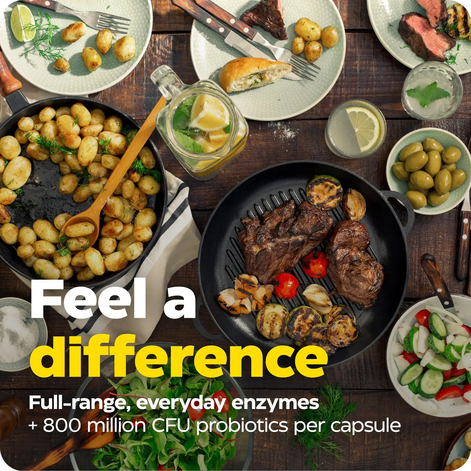 This image shows how you can feel a difference with Digest Complete Probiotics.