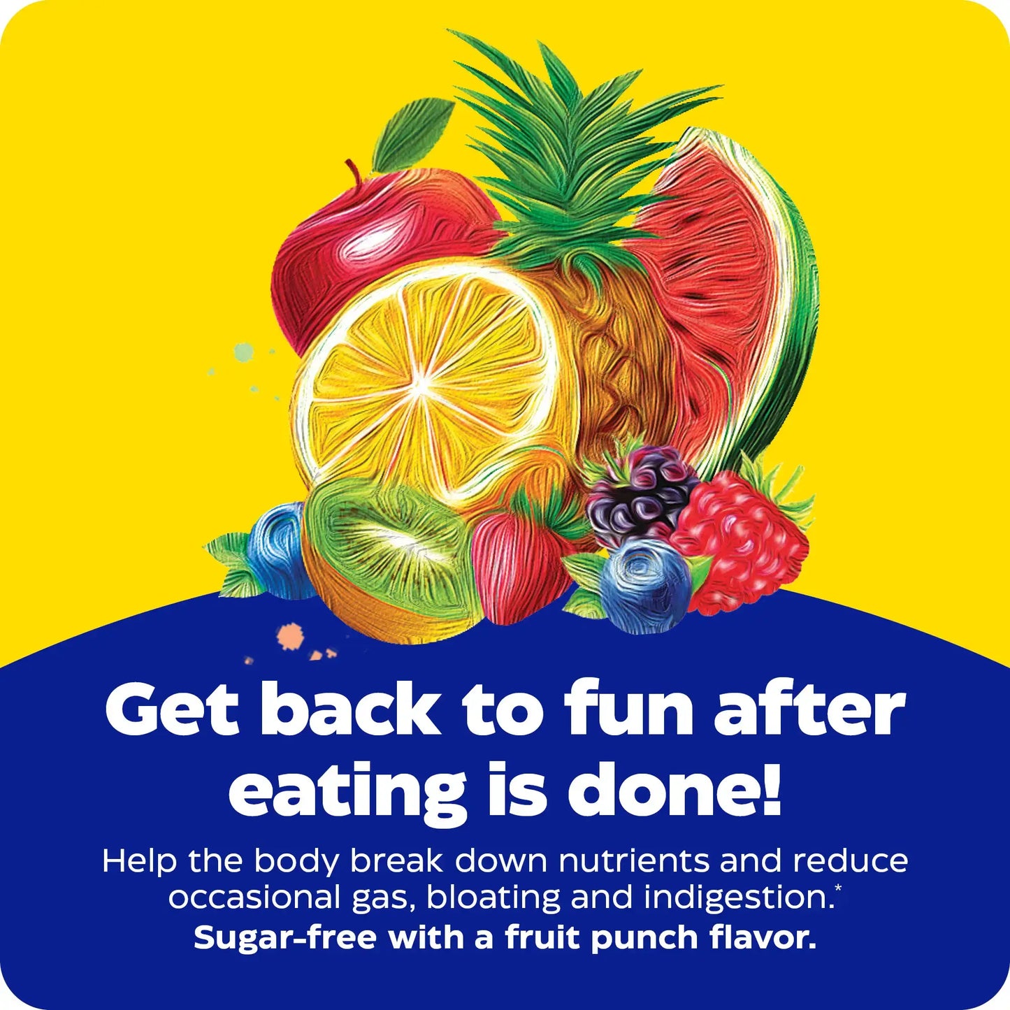 This image shows the infographic for Digest Kids Chewables.
