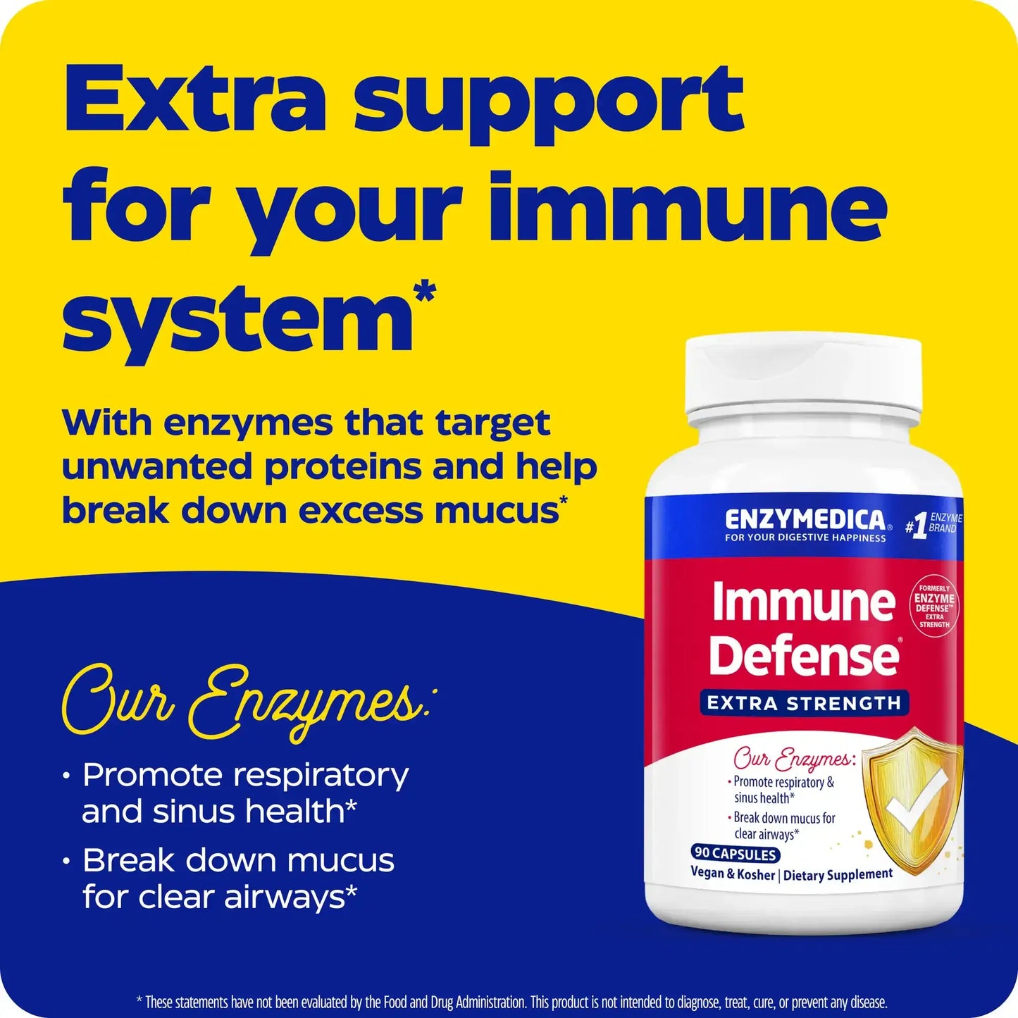 This image shows an infographic for Immune Defense Extra Strength.