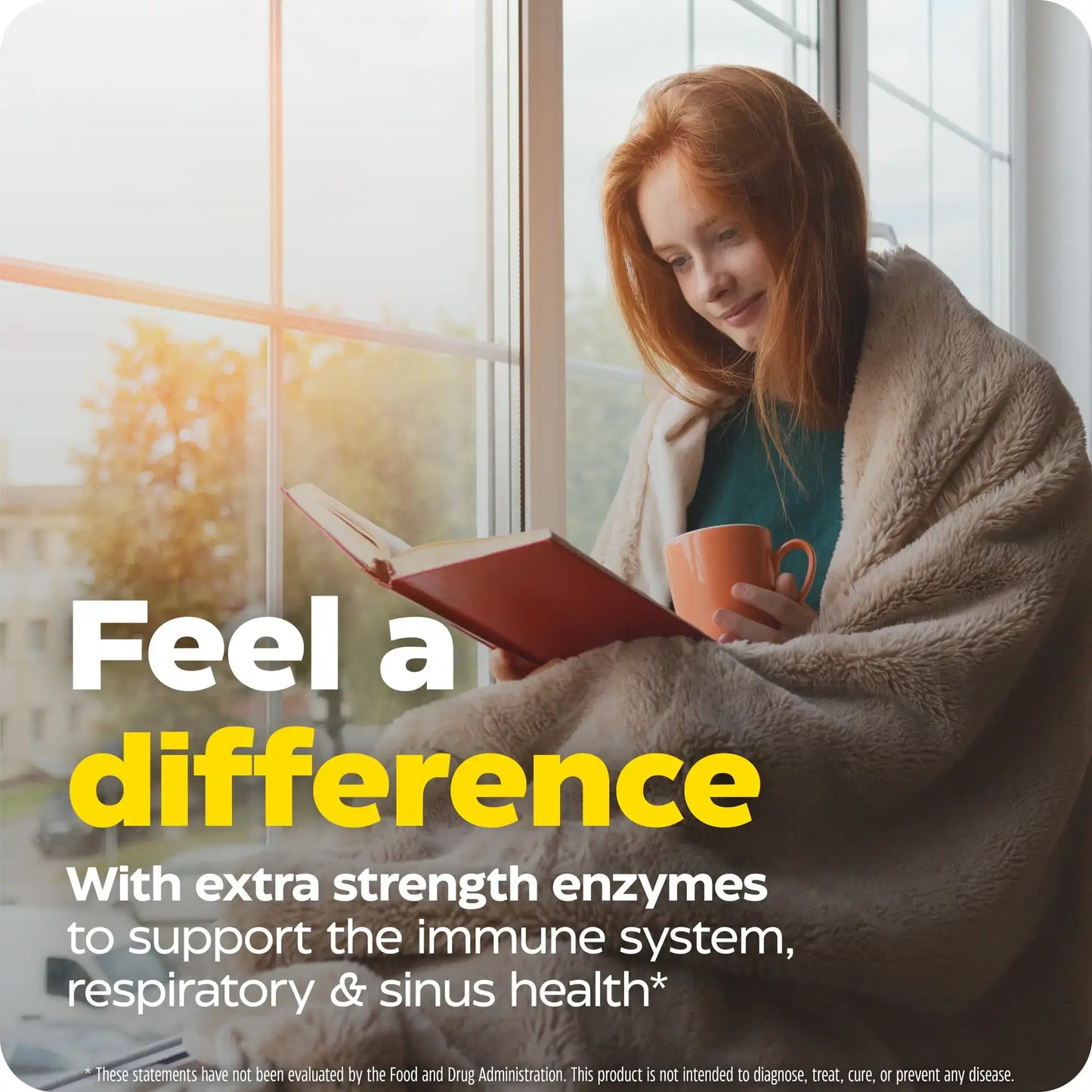 This image shows how you can feel a difference with Immune Defense Extra Strength.