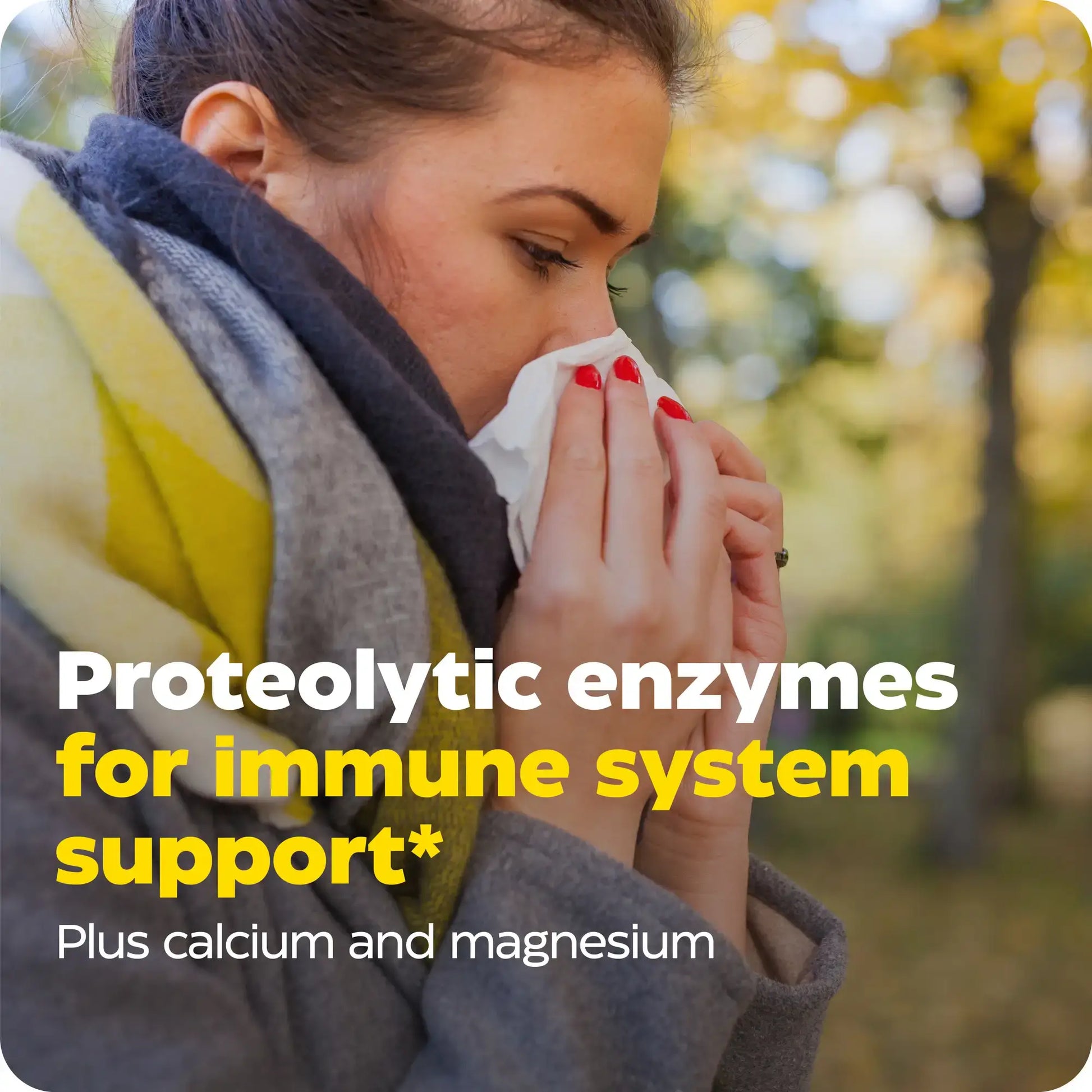 This image shows an infographic for Immune Support Regular Strength.