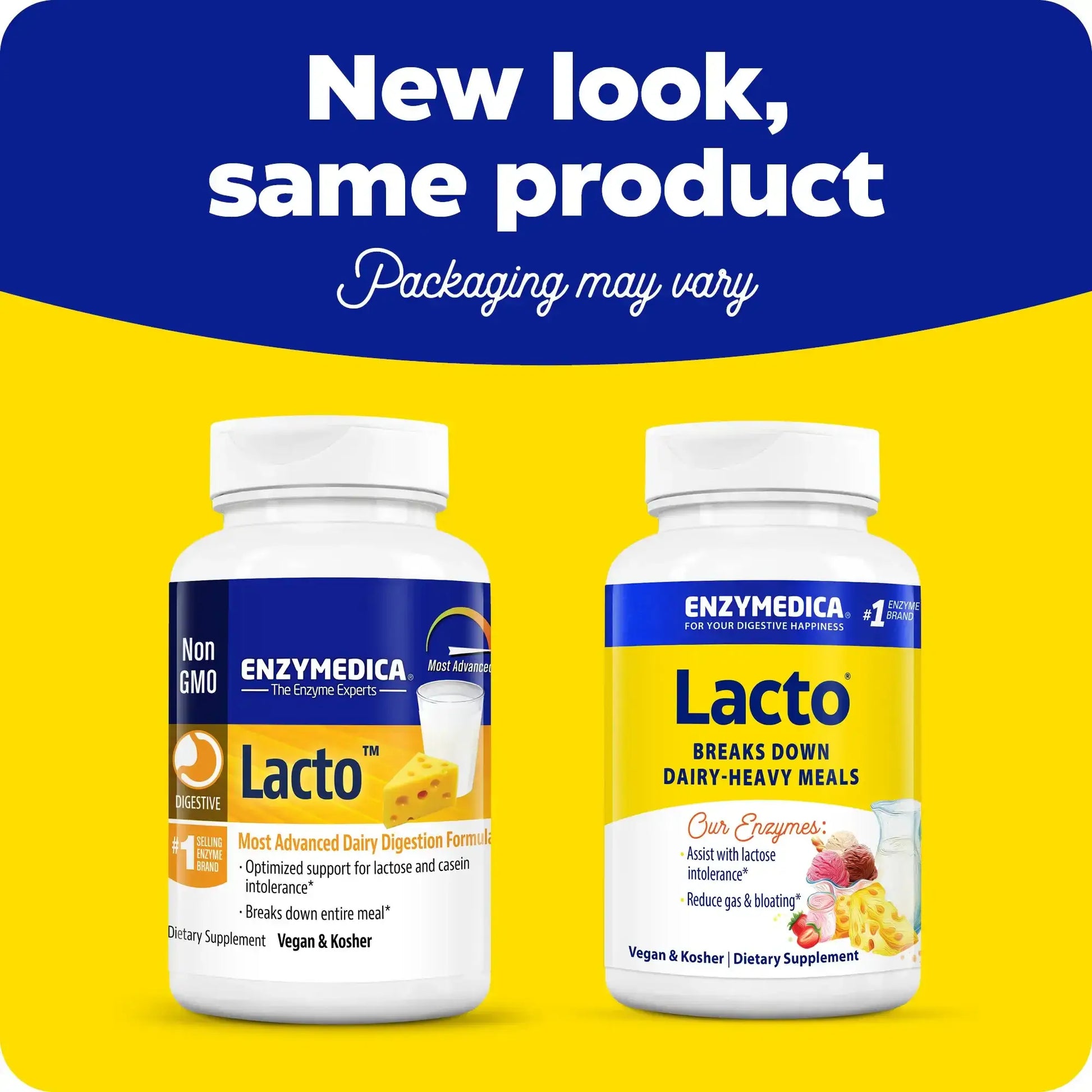 This image shows the new look for Lacto.