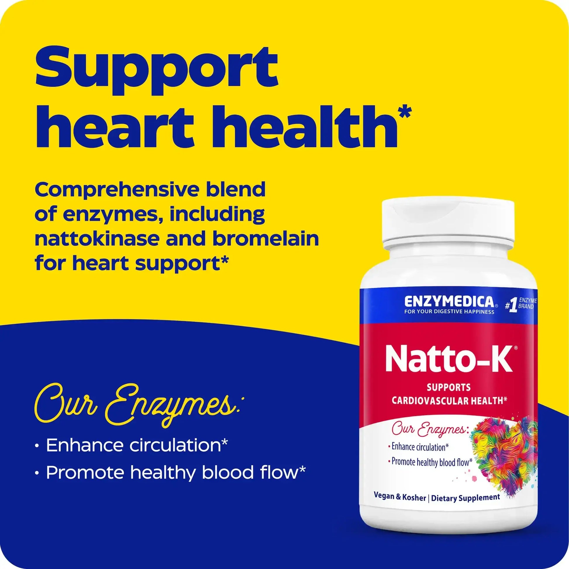 This image shows an infographic on Natto K.