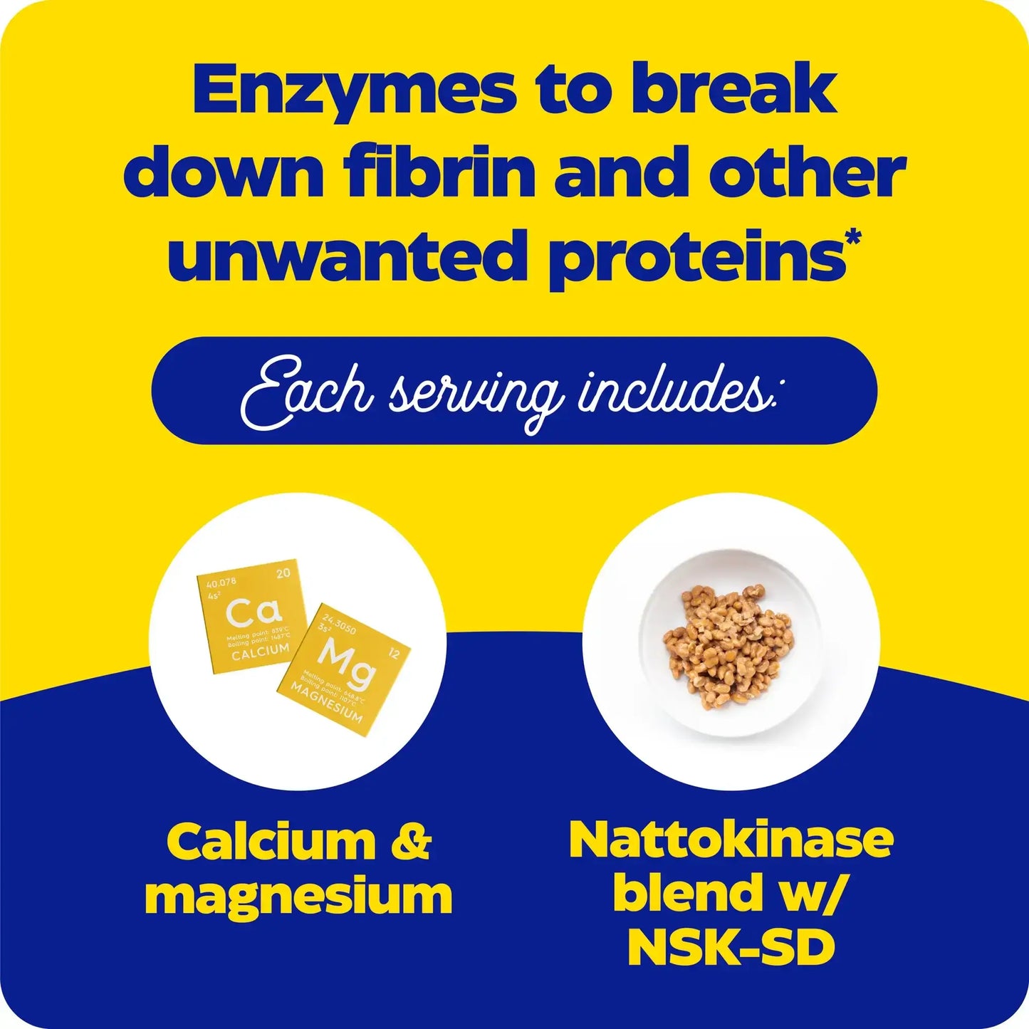 This image shows what each serving includes of Natto K.