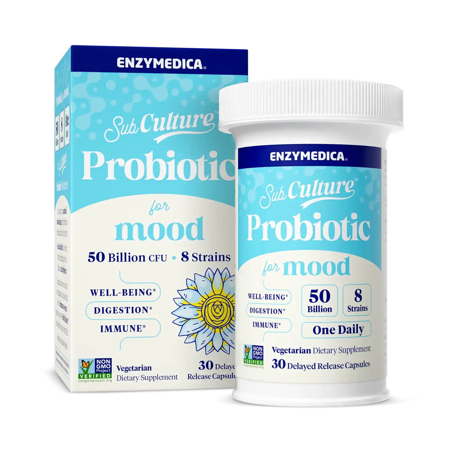 This image shows the bottle and carton of subulture mood.