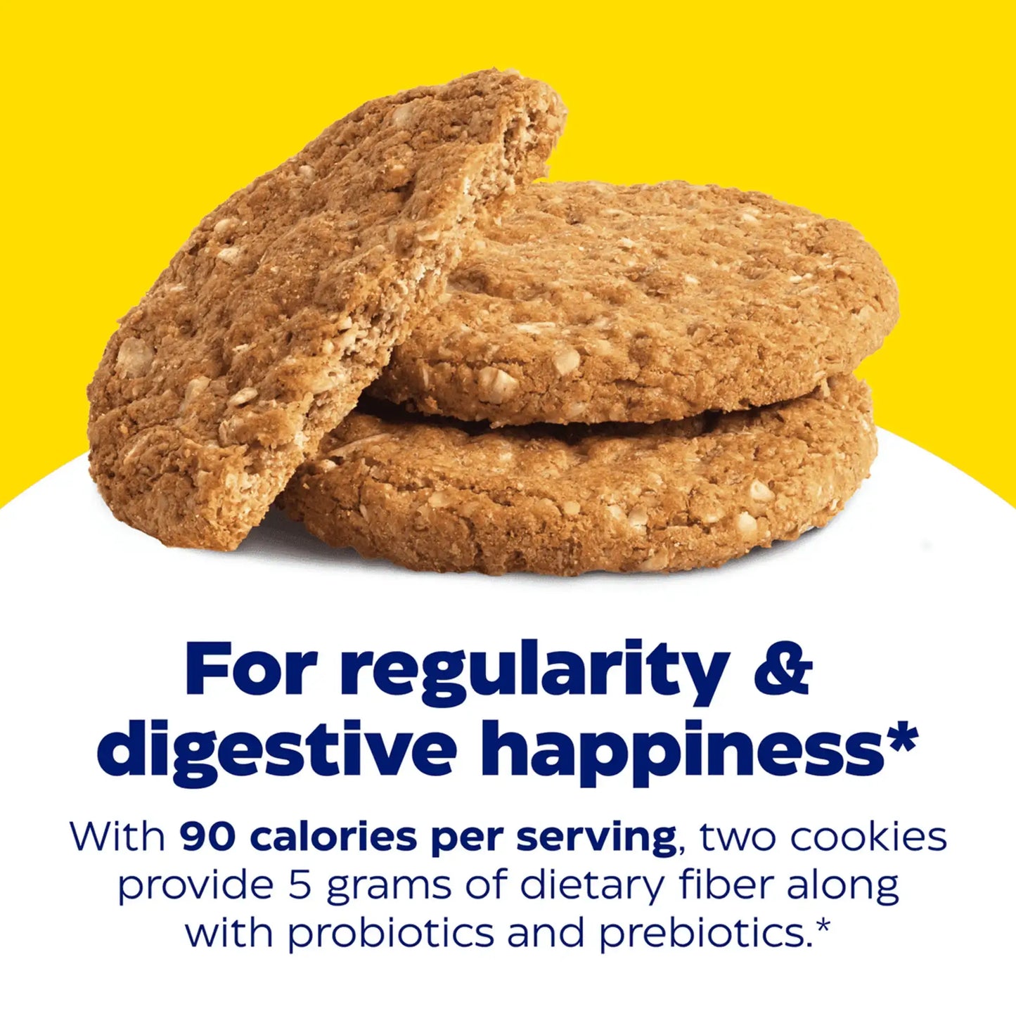 This image shows an infographic for the new digest gold fiber cookies.