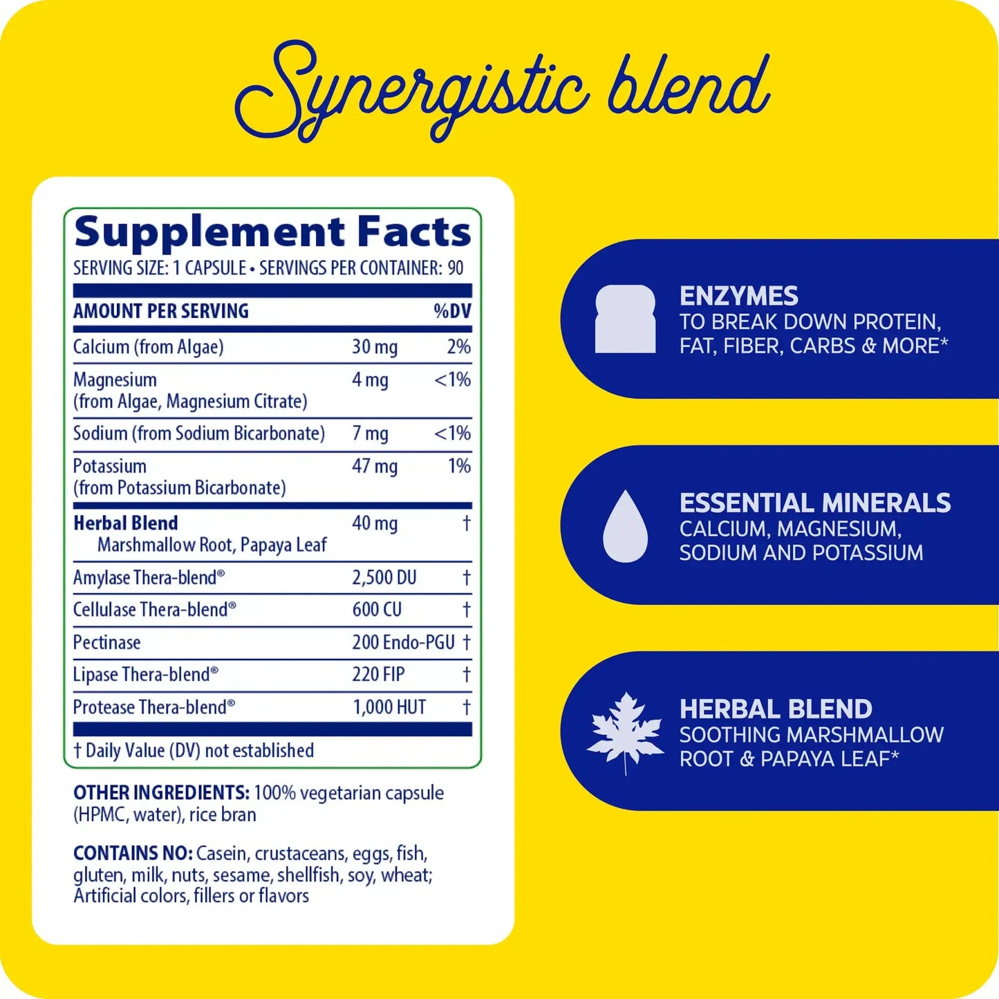This image shows the supplement facts for pH-Basic.