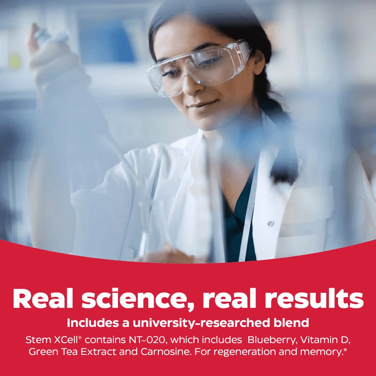This is an image of Stem XCell, depicting how it has real science and real results