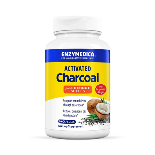 This image shows the 60-count bottle of activated charcoal.