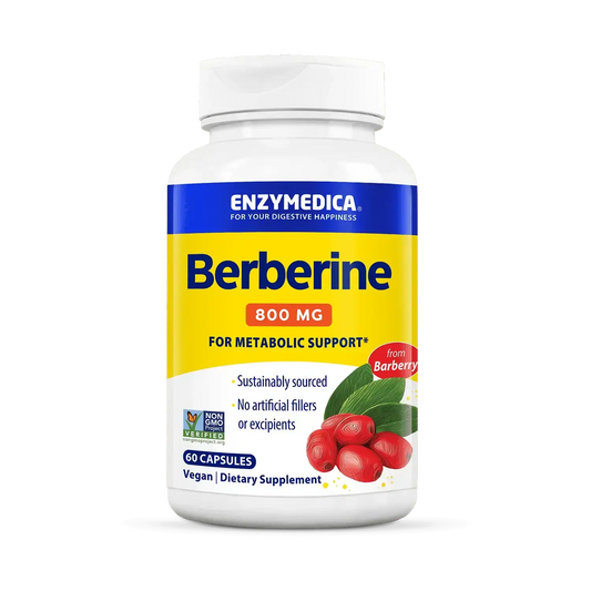 This image shows a bottle of Berberine that holds 60 capsules.