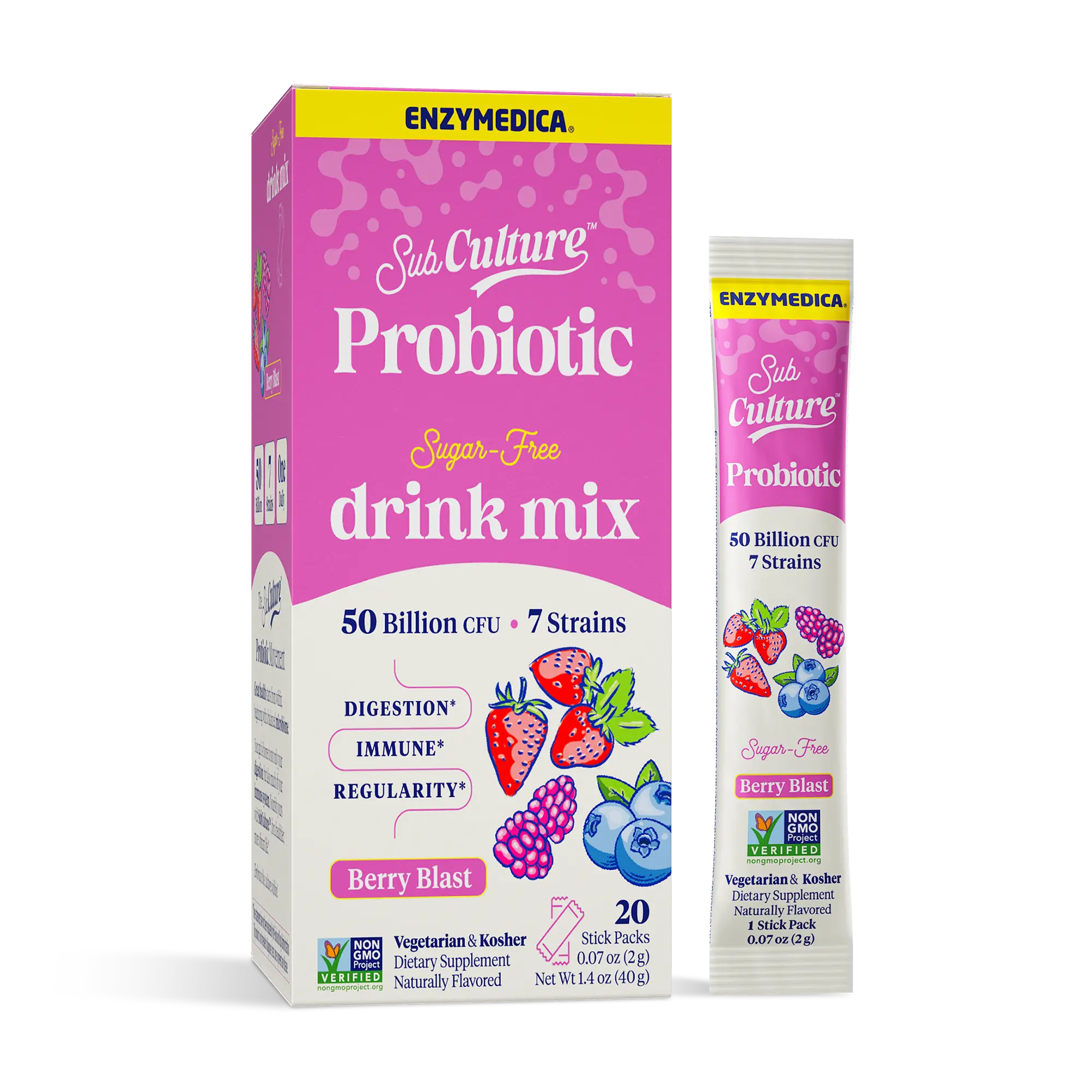 SubCulture™ Berry Blast Probiotic Stick Packs