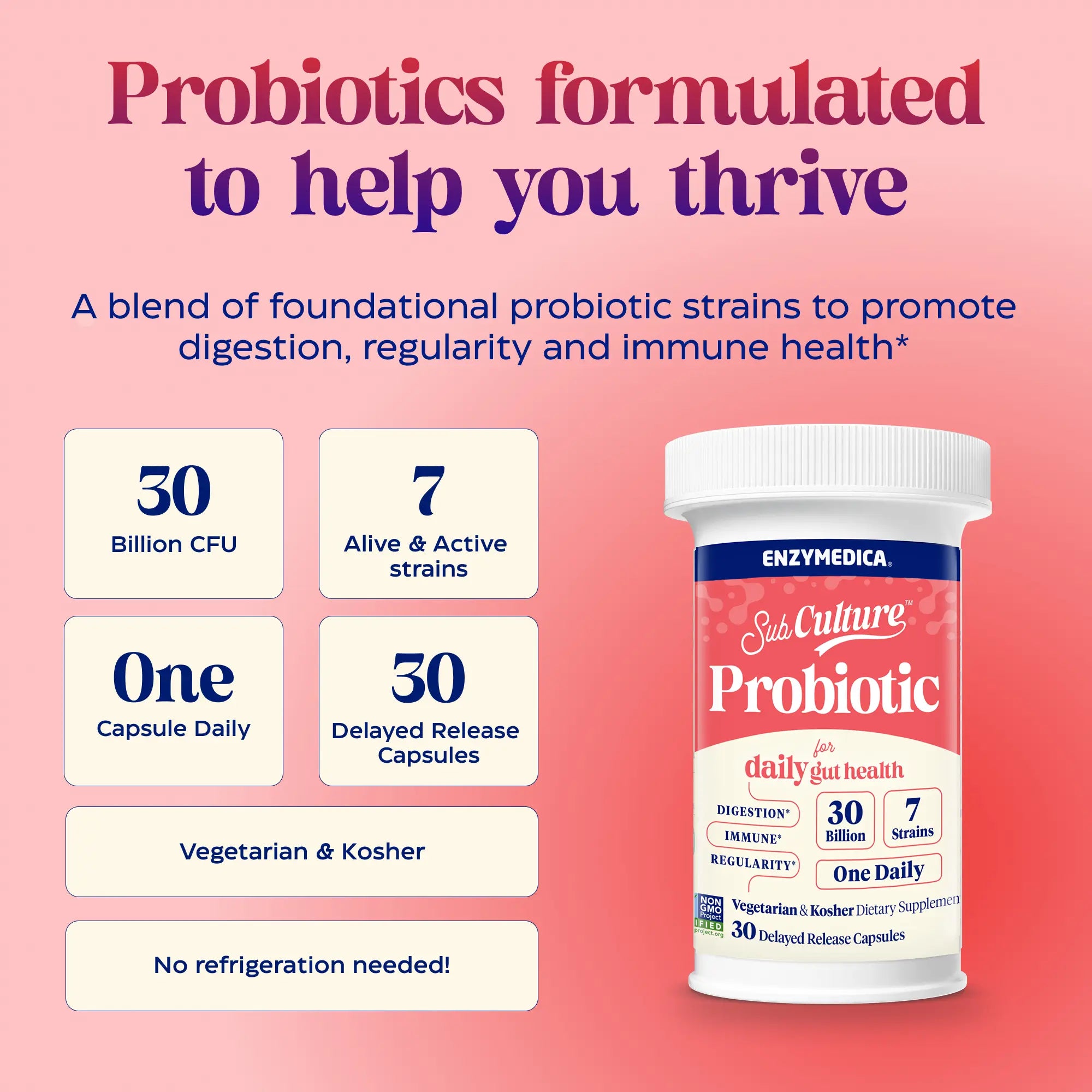 SubCulture™ Probiotic for Daily Gut Health