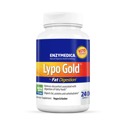 This image shows the 240 capsule bottle of Lypo Gold.