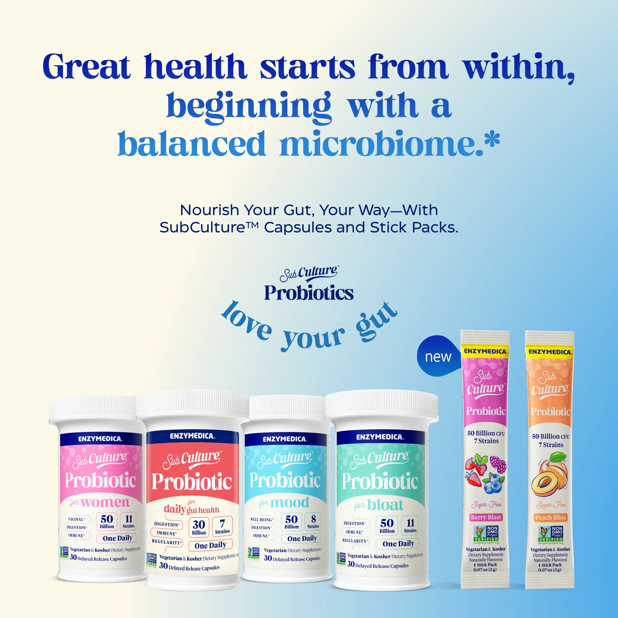 SubCulture™ Berry Blast Probiotic Stick Packs