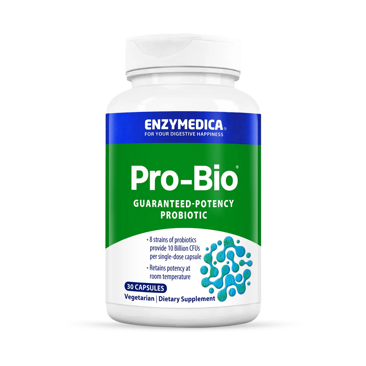 This image shows a 30 capsule bottle of Pro-Bio.