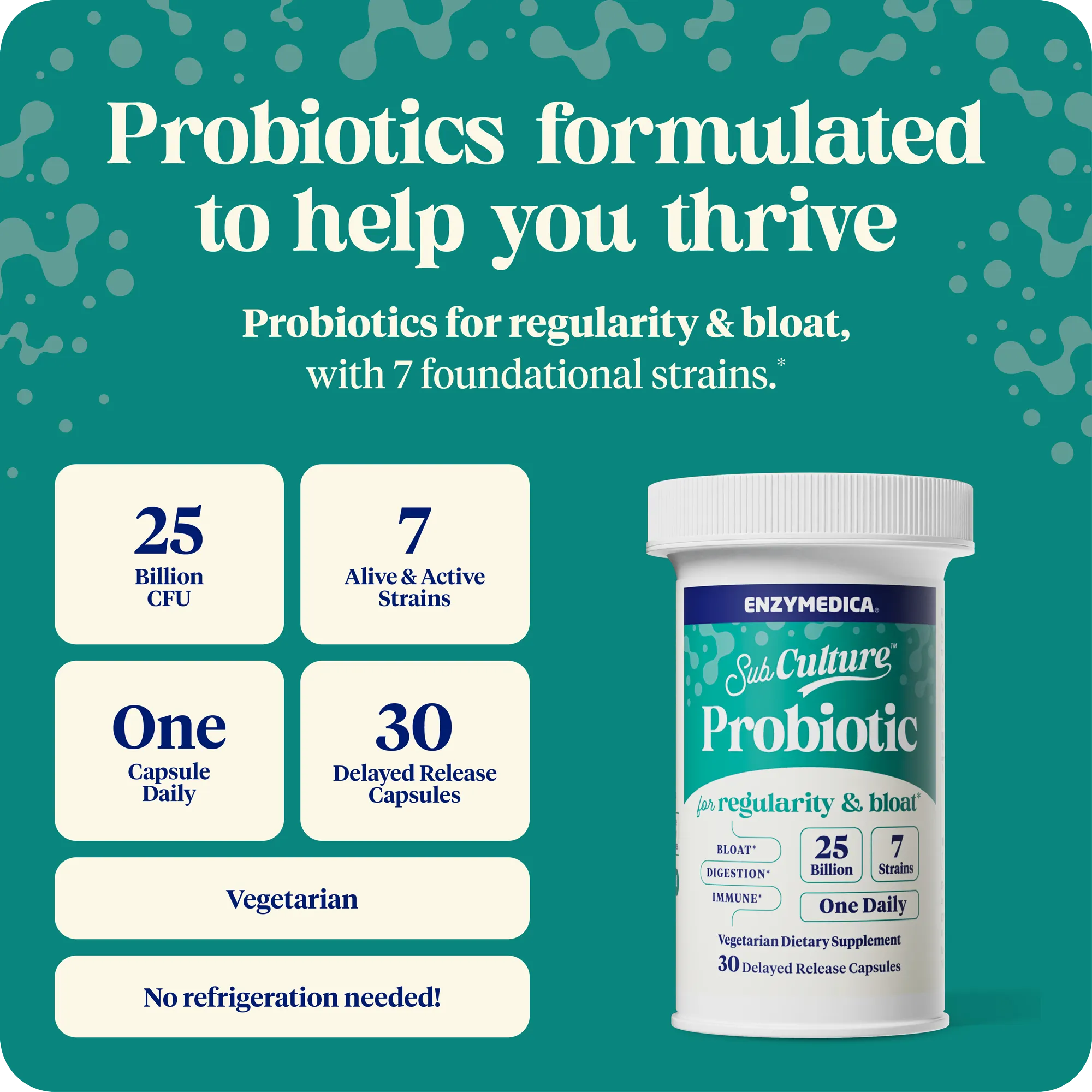 SubCulture Probiotics for Regularity & Bloat