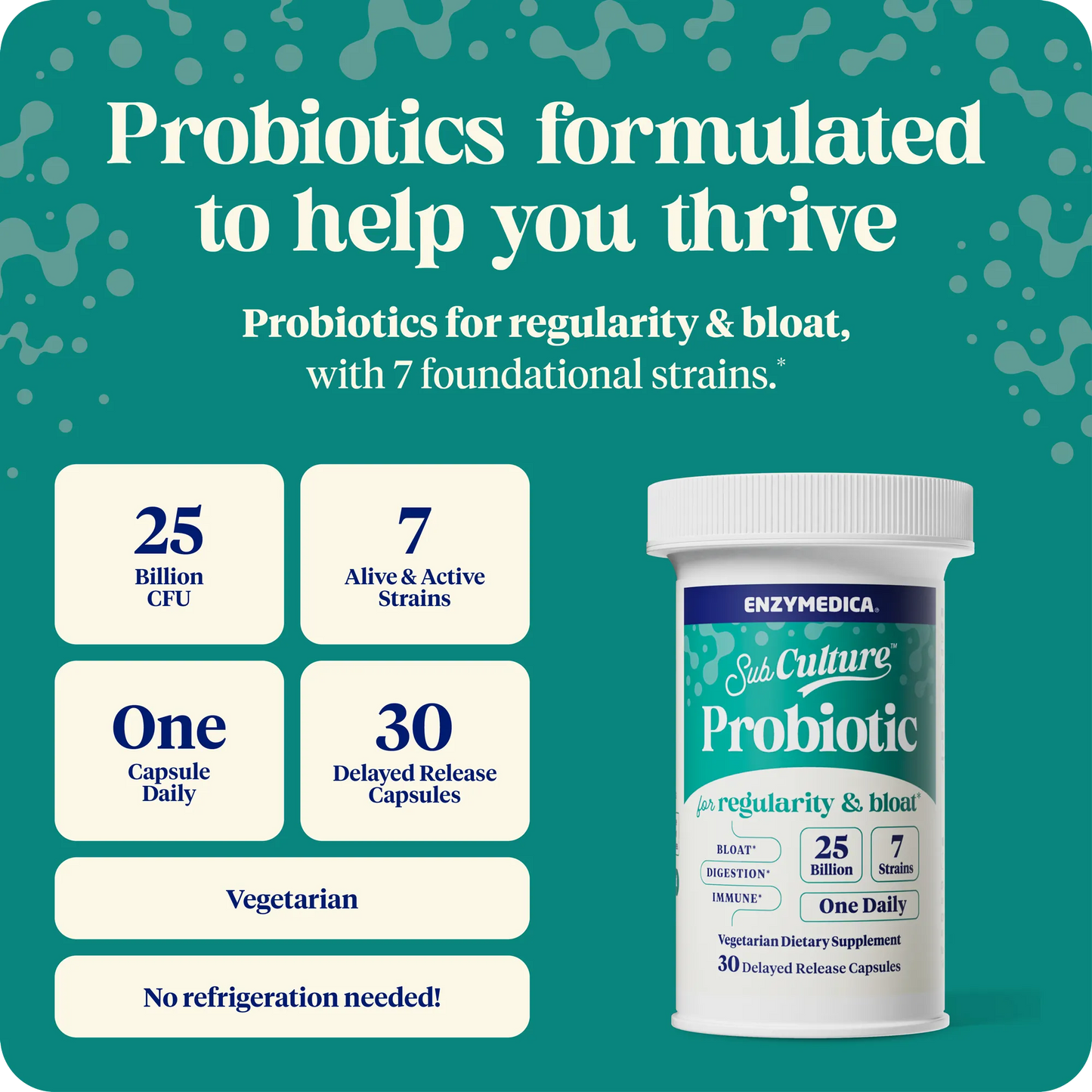 SubCulture Probiotics for Regularity & Bloat