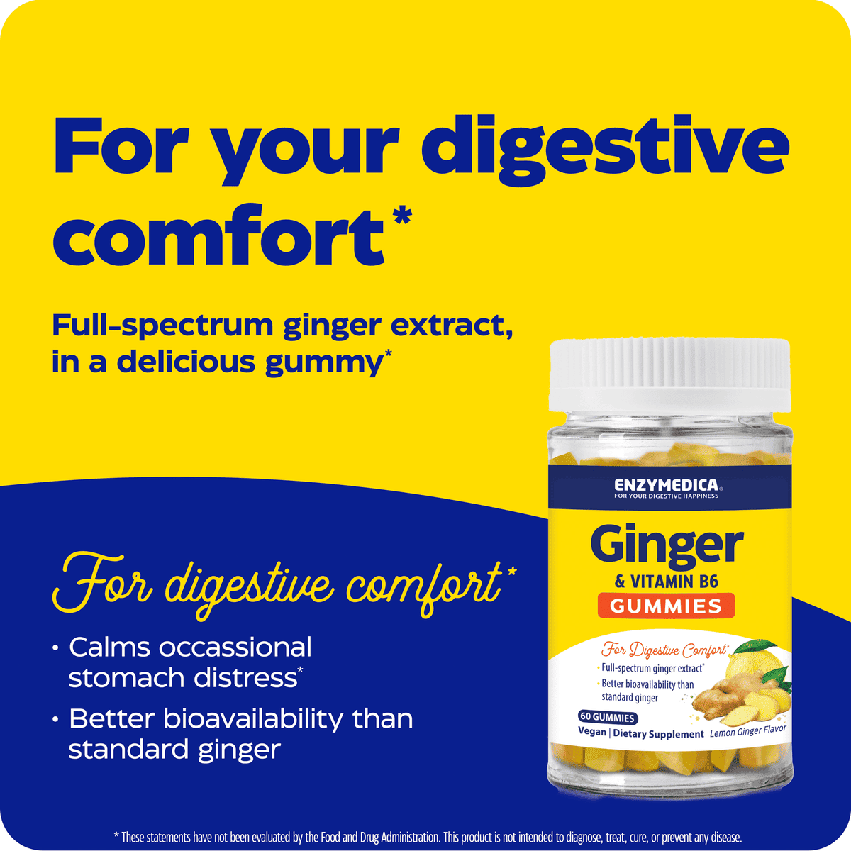 New!  Ginger & Vitamin B6 Gummies