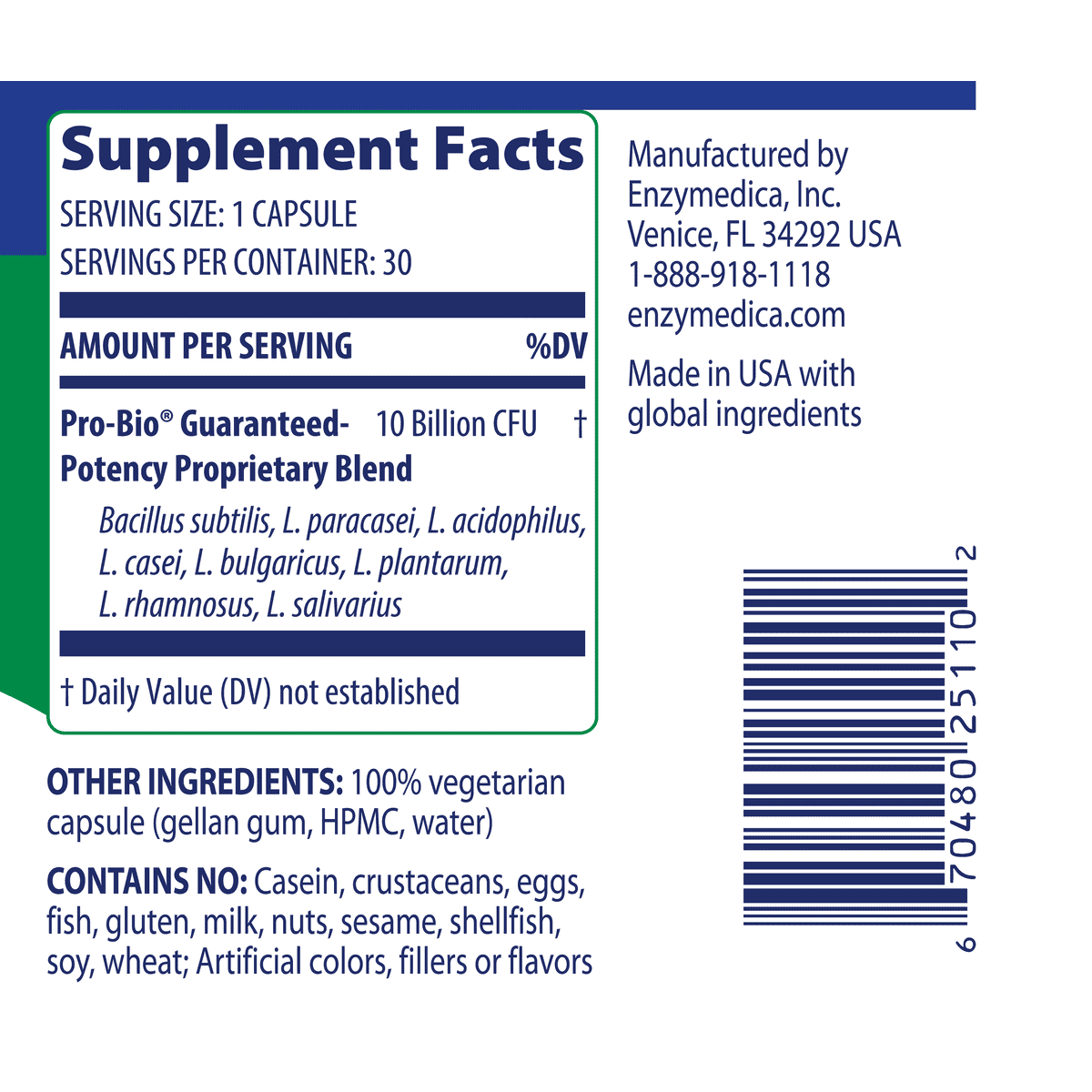 Pro-Bio™ - Keep a balanced environment of Intestinal Flora – Enzymedica®