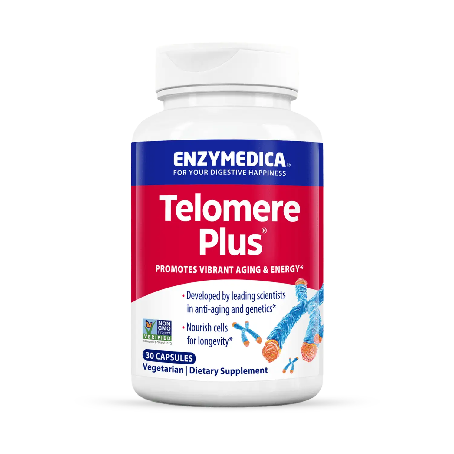 This is an image of the Enzymedica product Telomere Plus.